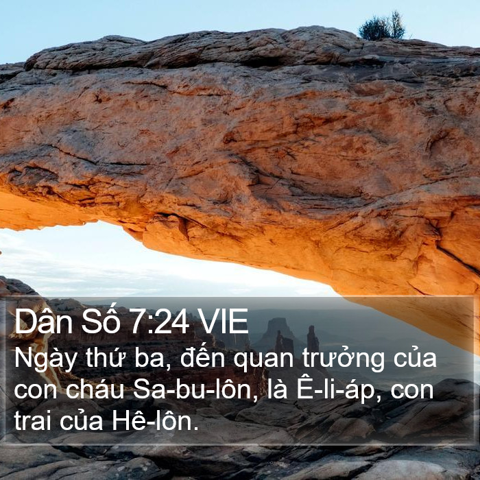 Dân Số 7:24 VIE Bible Study