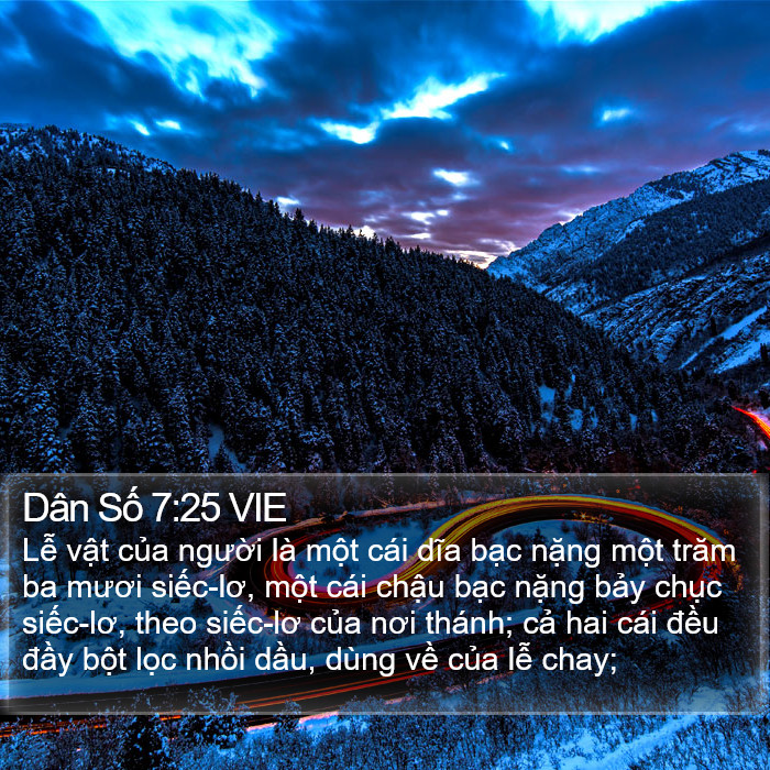 Dân Số 7:25 VIE Bible Study