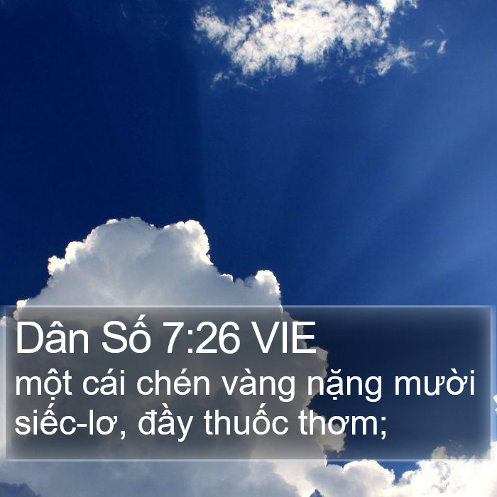 Dân Số 7:26 VIE Bible Study