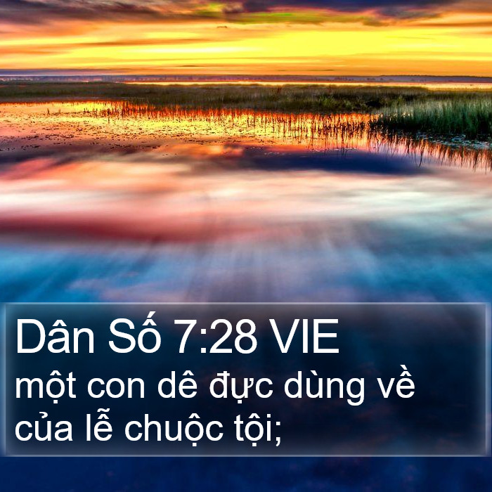 Dân Số 7:28 VIE Bible Study