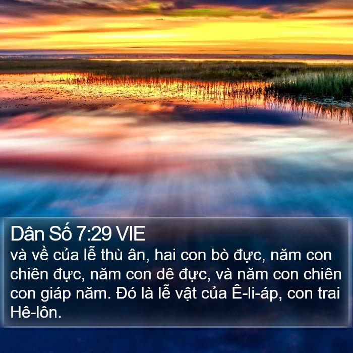 Dân Số 7:29 VIE Bible Study