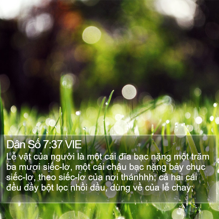 Dân Số 7:37 VIE Bible Study