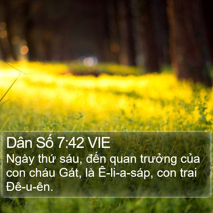 Dân Số 7:42 VIE Bible Study