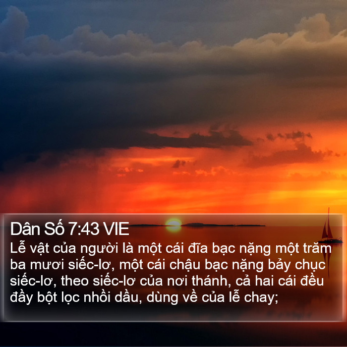 Dân Số 7:43 VIE Bible Study