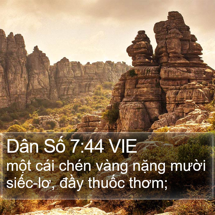 Dân Số 7:44 VIE Bible Study