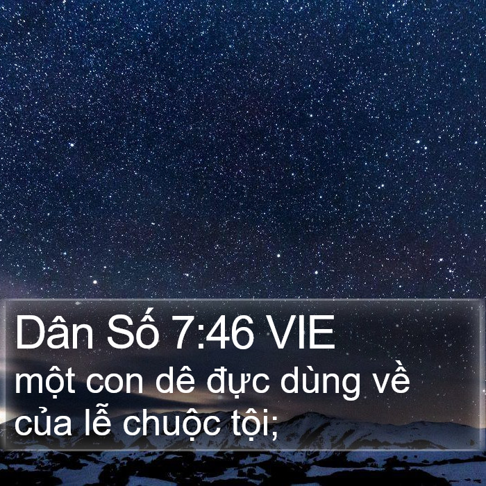 Dân Số 7:46 VIE Bible Study