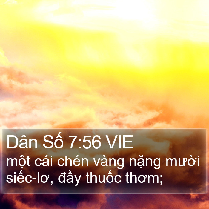 Dân Số 7:56 VIE Bible Study