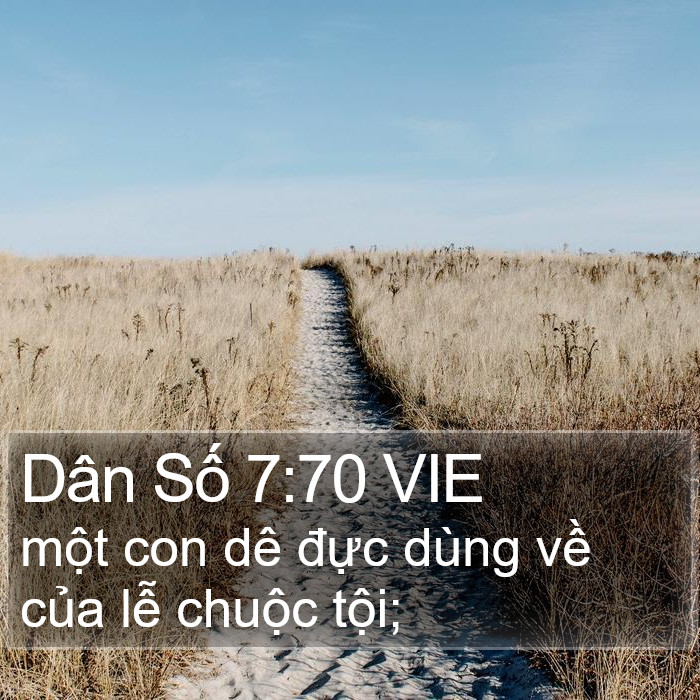 Dân Số 7:70 VIE Bible Study