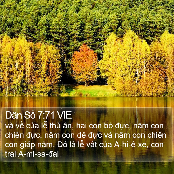 Dân Số 7:71 VIE Bible Study