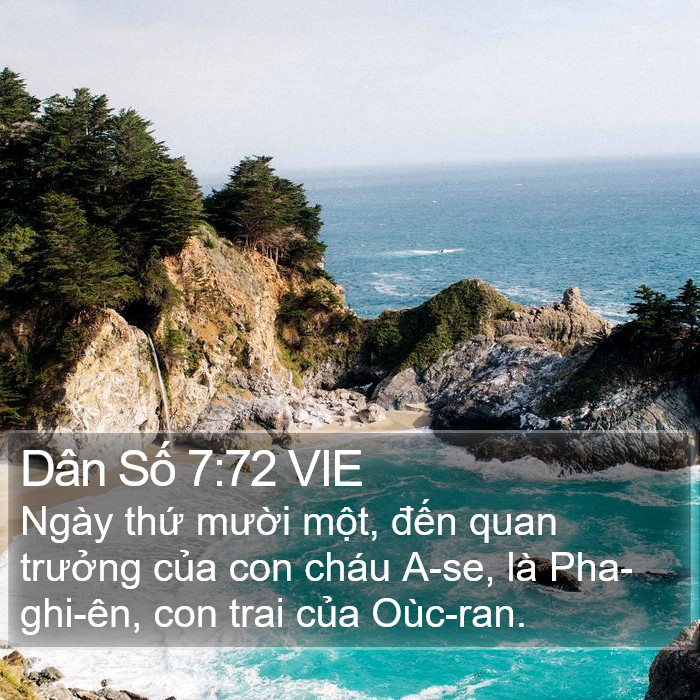 Dân Số 7:72 VIE Bible Study