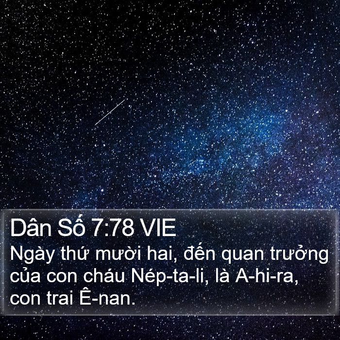 Dân Số 7:78 VIE Bible Study