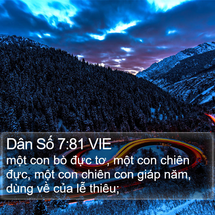 Dân Số 7:81 VIE Bible Study