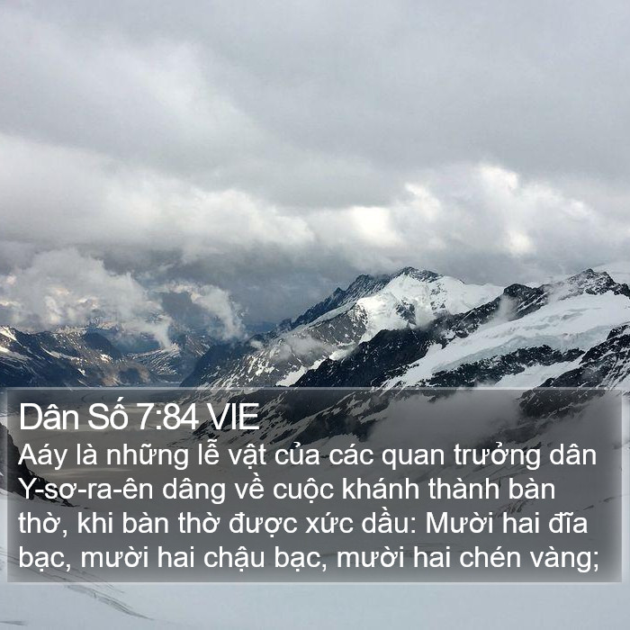 Dân Số 7:84 VIE Bible Study