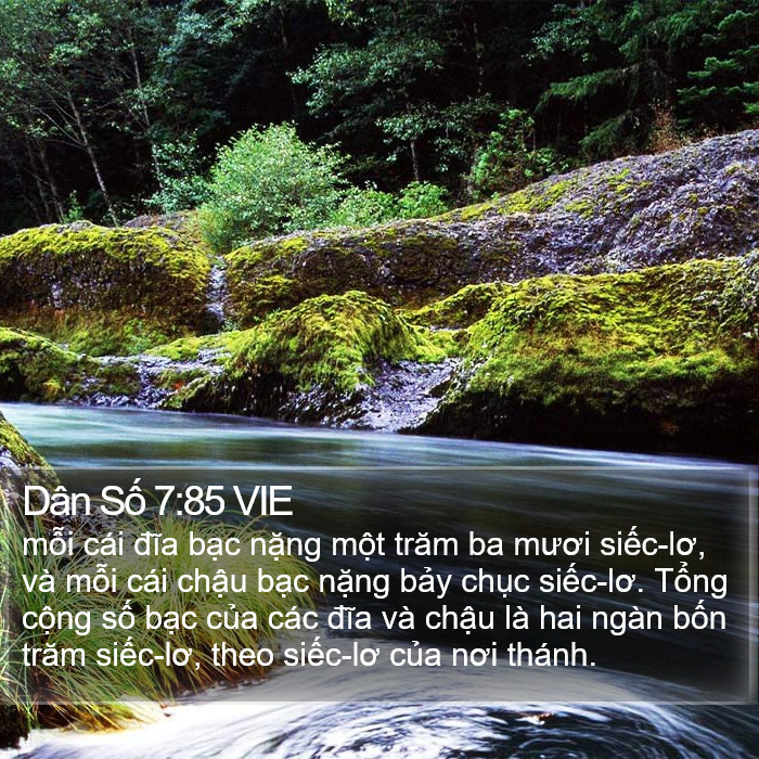 Dân Số 7:85 VIE Bible Study