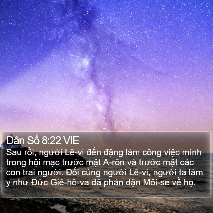 Dân Số 8:22 VIE Bible Study