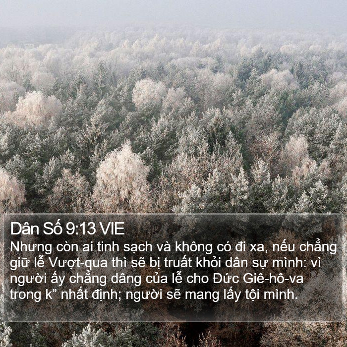 Dân Số 9:13 VIE Bible Study