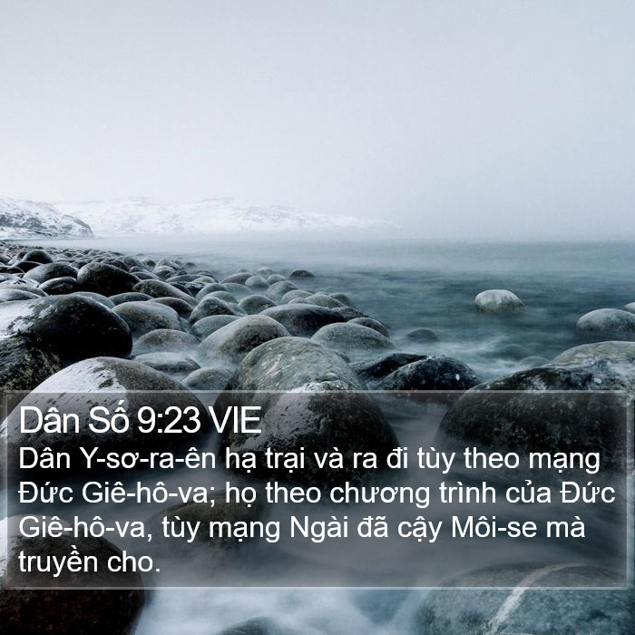 Dân Số 9:23 VIE Bible Study