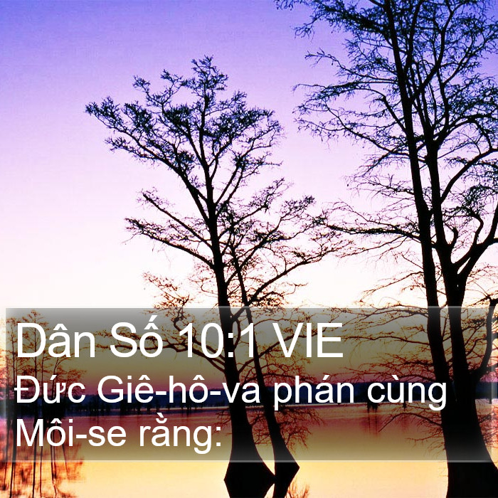 Dân Số 10:1 VIE Bible Study