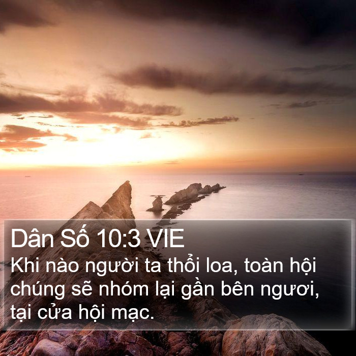 Dân Số 10:3 VIE Bible Study