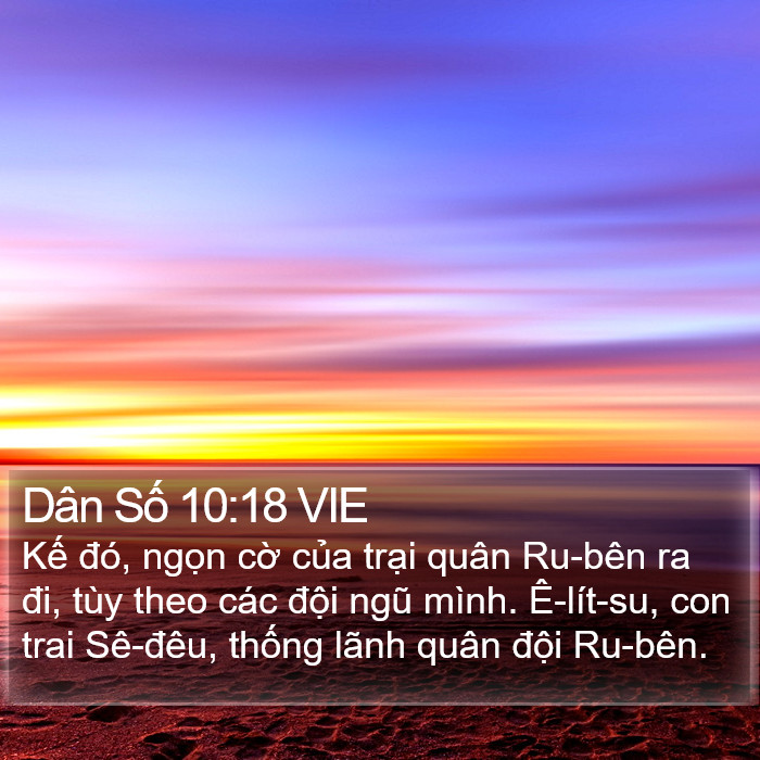 Dân Số 10:18 VIE Bible Study