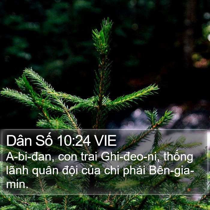 Dân Số 10:24 VIE Bible Study