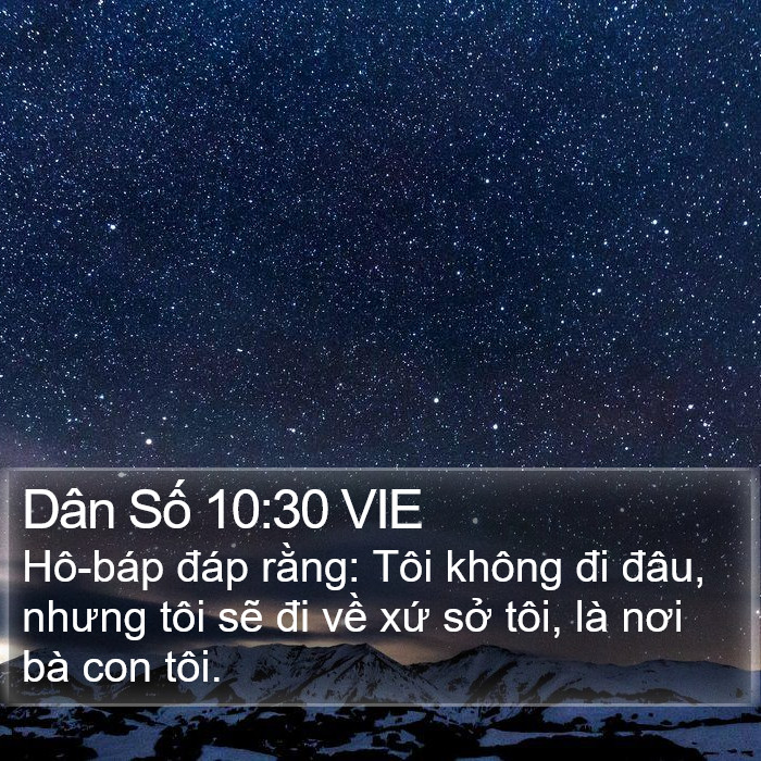 Dân Số 10:30 VIE Bible Study