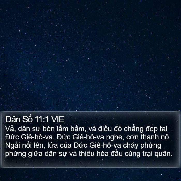 Dân Số 11:1 VIE Bible Study
