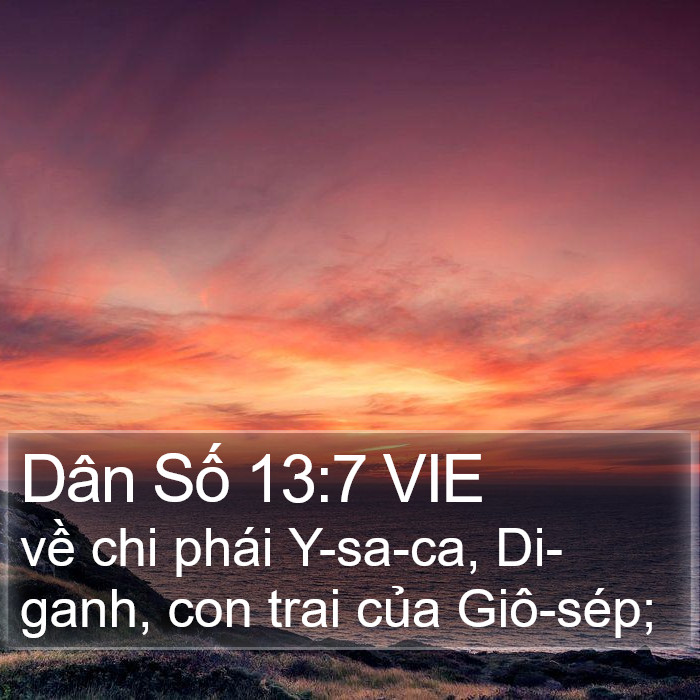 Dân Số 13:7 VIE Bible Study