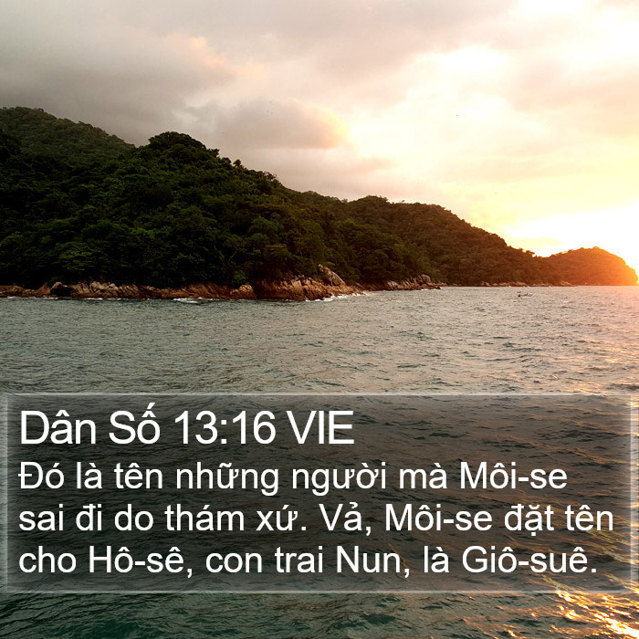 Dân Số 13:16 VIE Bible Study