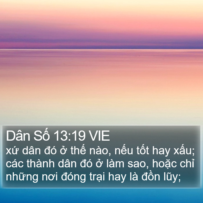 Dân Số 13:19 VIE Bible Study