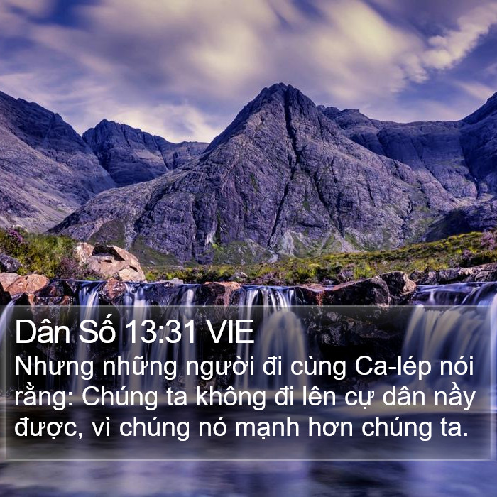 Dân Số 13:31 VIE Bible Study