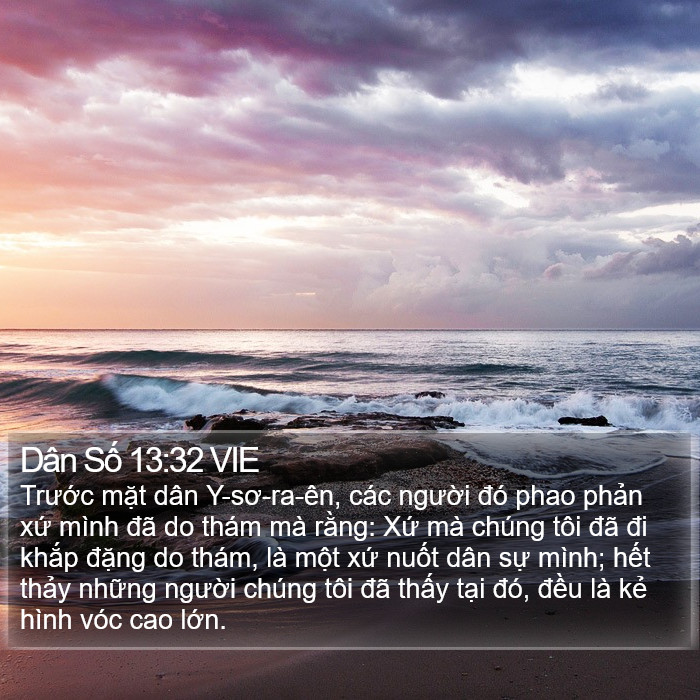 Dân Số 13:32 VIE Bible Study