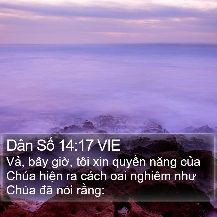 Dân Số 14:17 VIE Bible Study