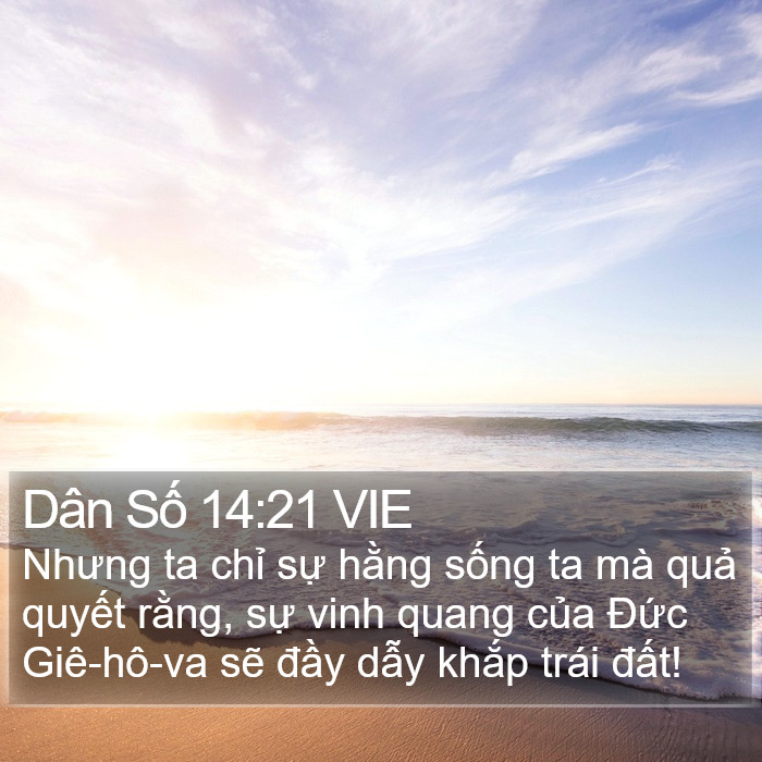 Dân Số 14:21 VIE Bible Study