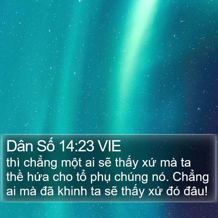 Dân Số 14:23 VIE Bible Study