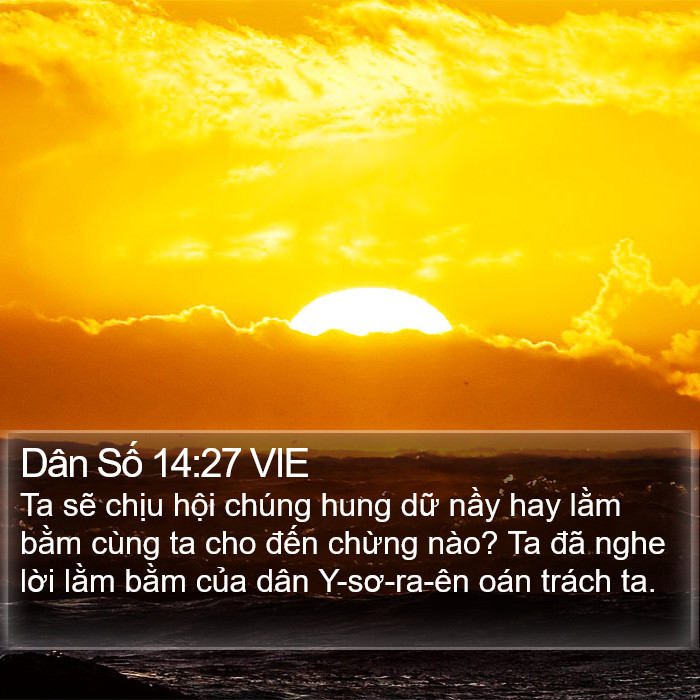 Dân Số 14:27 VIE Bible Study