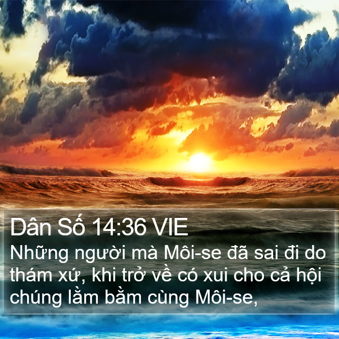 Dân Số 14:36 VIE Bible Study