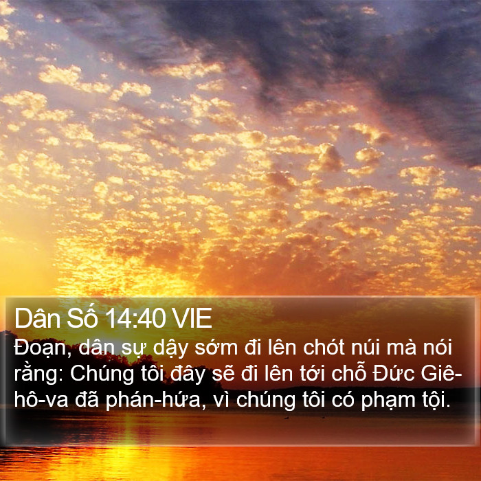 Dân Số 14:40 VIE Bible Study