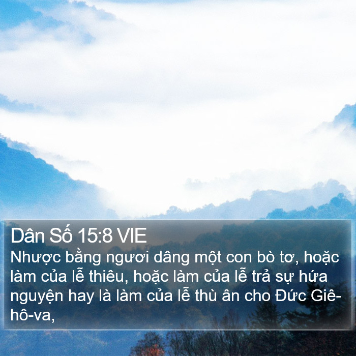 Dân Số 15:8 VIE Bible Study