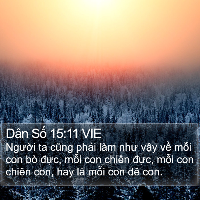 Dân Số 15:11 VIE Bible Study