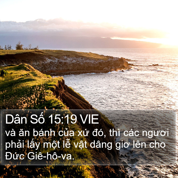 Dân Số 15:19 VIE Bible Study