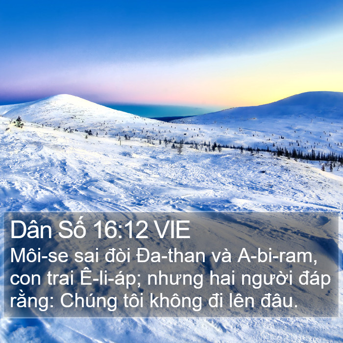 Dân Số 16:12 VIE Bible Study