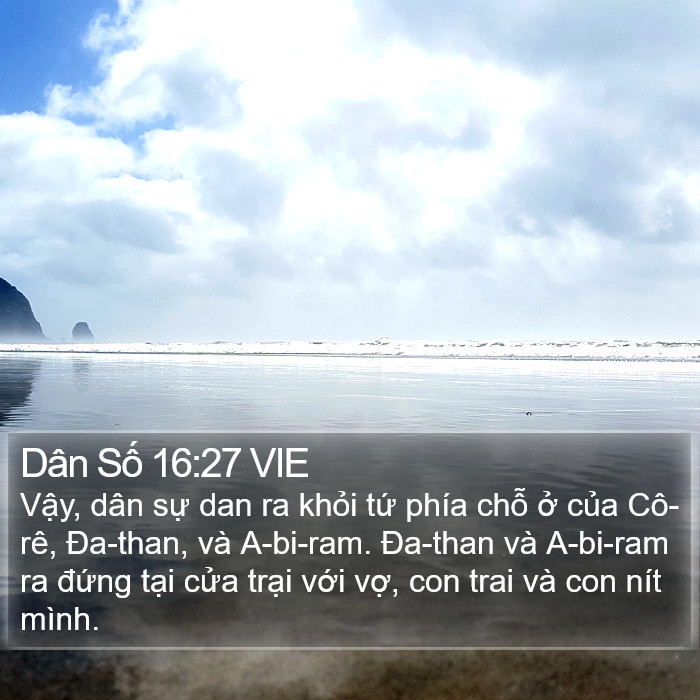 Dân Số 16:27 VIE Bible Study