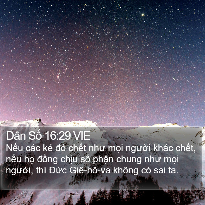 Dân Số 16:29 VIE Bible Study