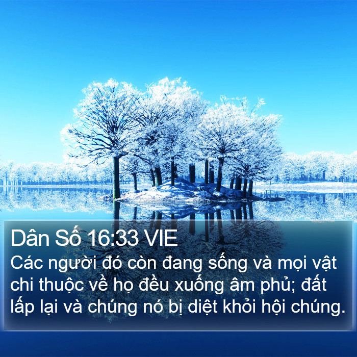 Dân Số 16:33 VIE Bible Study