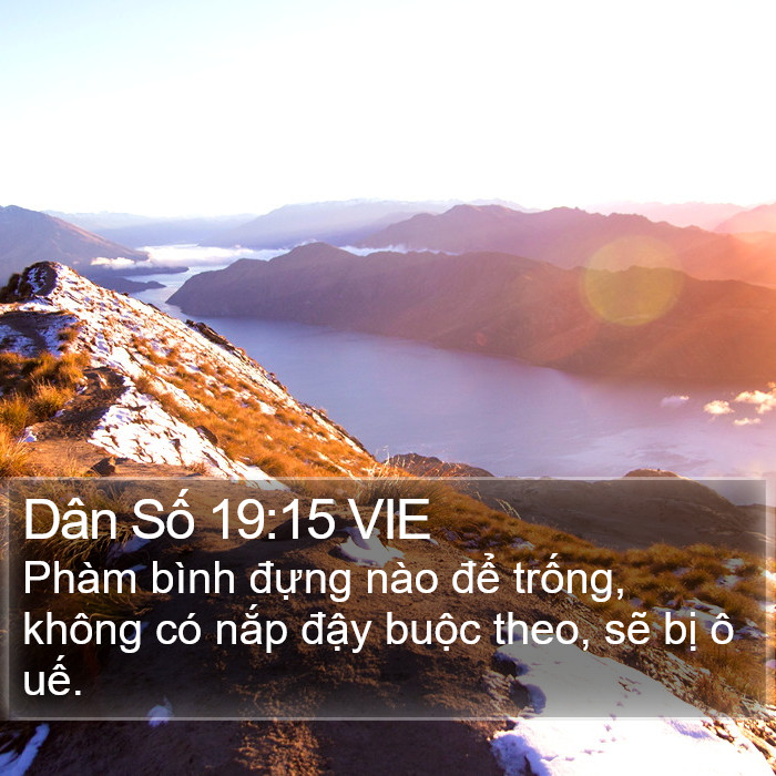 Dân Số 19:15 VIE Bible Study