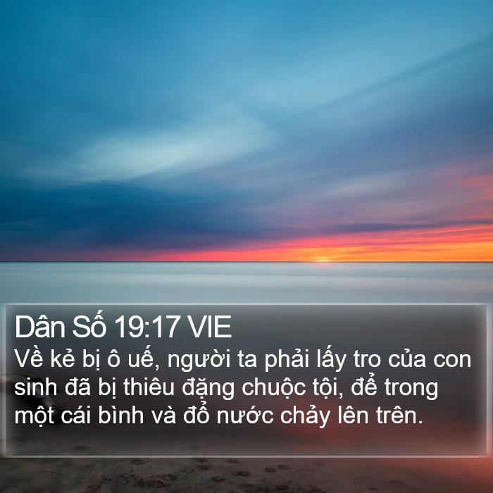 Dân Số 19:17 VIE Bible Study