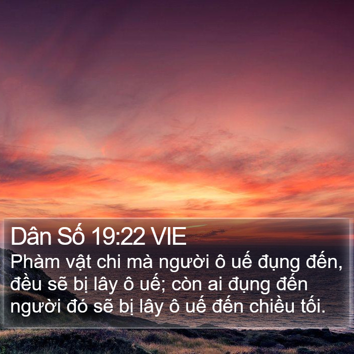Dân Số 19:22 VIE Bible Study