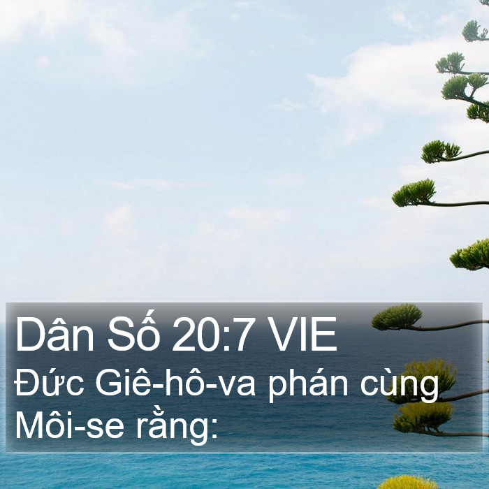 Dân Số 20:7 VIE Bible Study