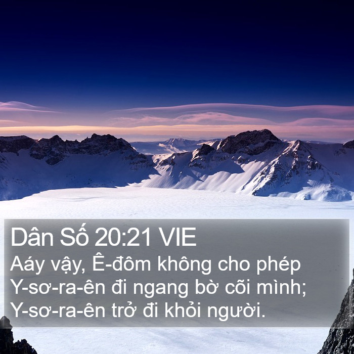 Dân Số 20:21 VIE Bible Study